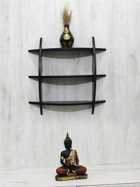 

RANDOM Black MDF Basic 5 Plates Wall Shelf