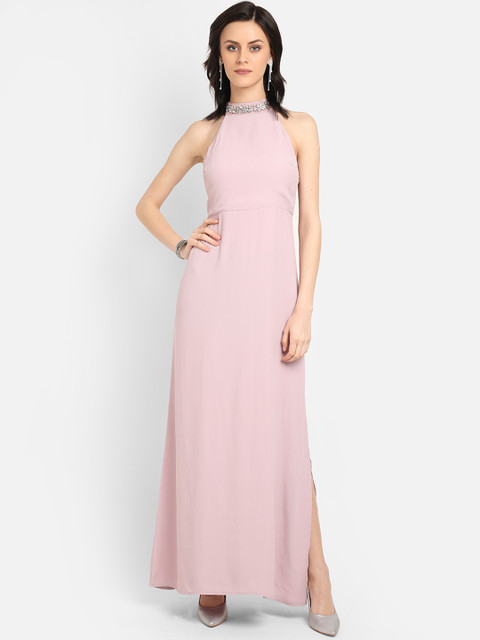 

COVER STORY Women Pink Embellished Maxi Dress
