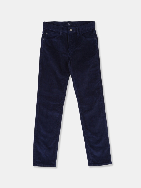 

GAP Boys Navy Blue Slim Fit Corduroy Trousers
