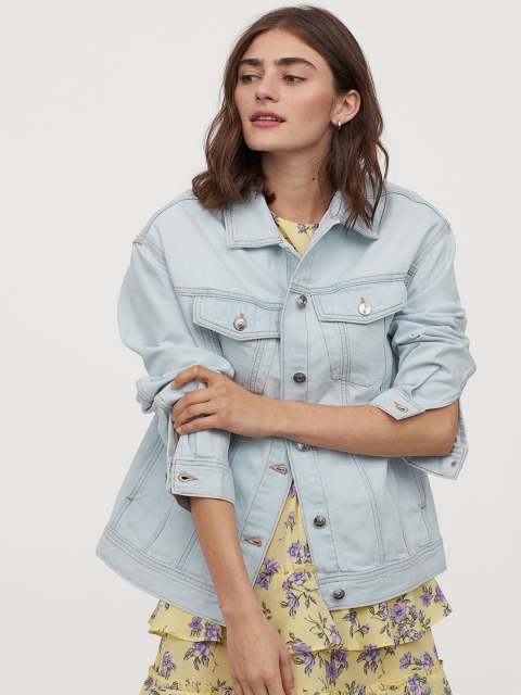 

H&M Women Blue Denim Jacket