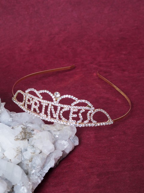 

Golden Peacock Women Gold-Toned Embellished Tiara
