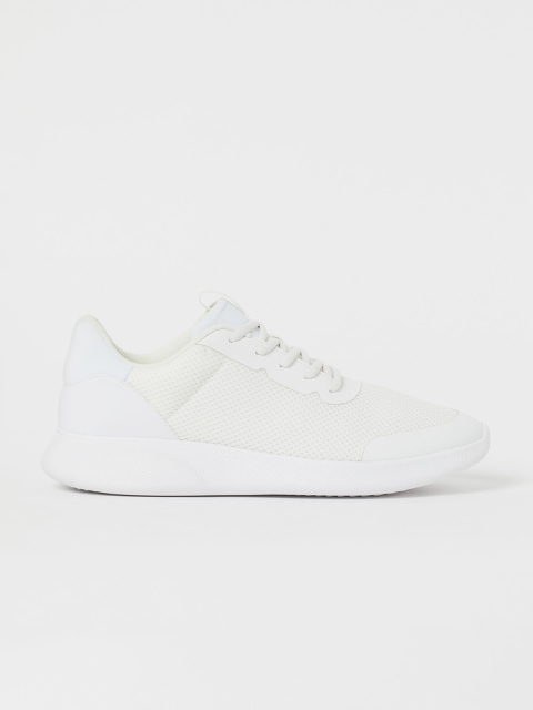 

H&M Men White Mesh Trainers