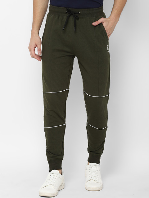 

SKULT by Shahid Kapoor Men Olive Green Solid Straight-Fit Joggers