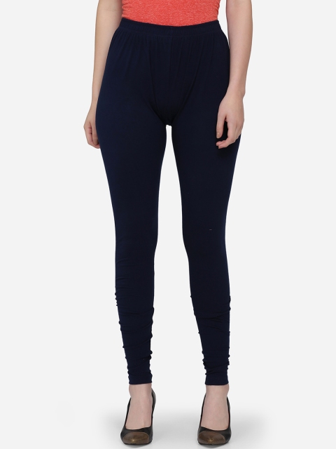 

Ojjasvi Women Navy Blue Solid Ankle-Length Leggings