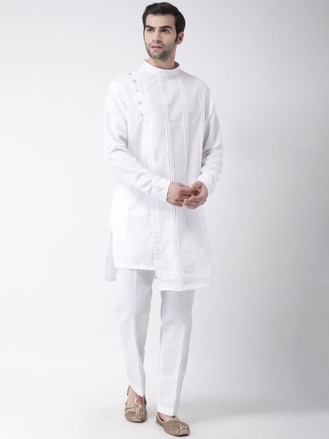 

SG LEMAN Men White Solid Kurta with Trousers