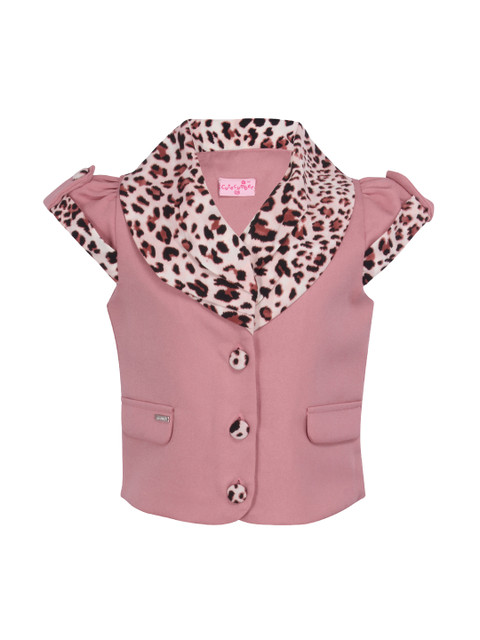

CUTECUMBER Girls Pink Printed Shirt Style Top