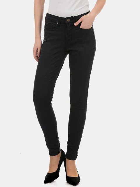 

Carrera Women Black Skinny Fit Mid-Rise Clean Look Jeans