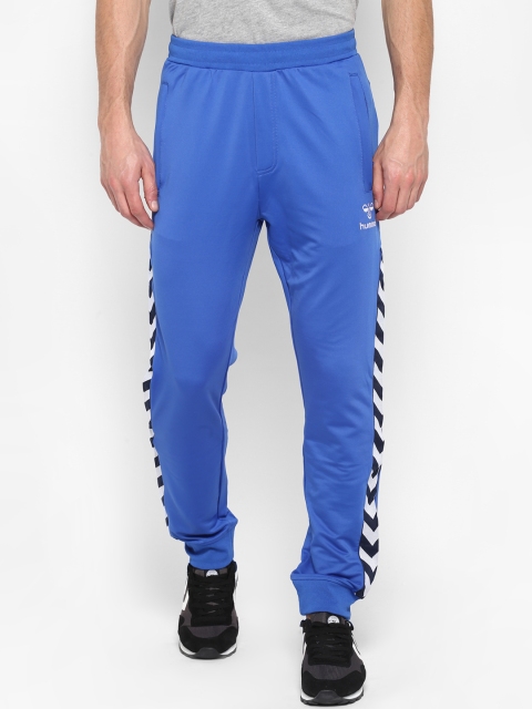 

hummel Men Blue Solid Straight-Fit Joggers