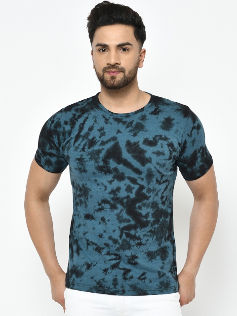

Rigo Men Blue Dyed Round Neck T-shirt