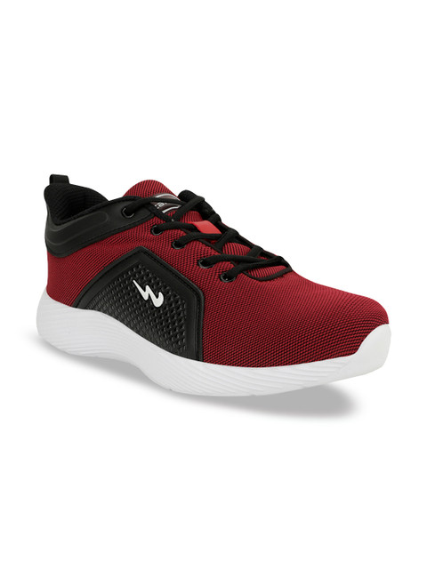 

Campus Men Rust Red & Black Plaza Mesh Running Shoes