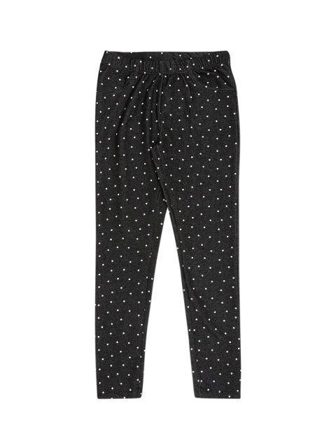 

Pantaloons Junior Girls Black Skinny Fit Printed Ankle-Length Leggings