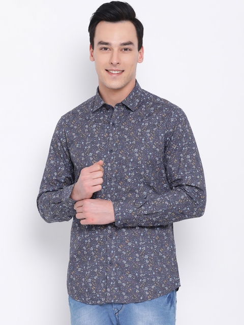 

Monte Carlo Men Grey Regular Fit Printed Casual Shirt