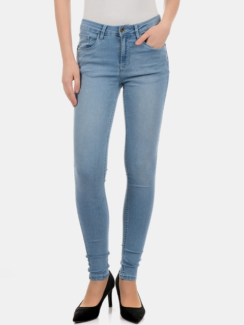 

Carrera Women Blue Skinny Fit Mid-Rise Clean Look Stretchable Jeans