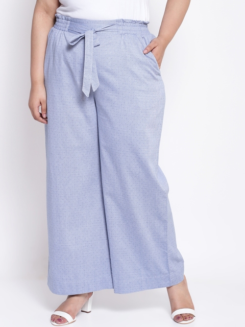 

Amydus Women Blue Flared Solid Culottes