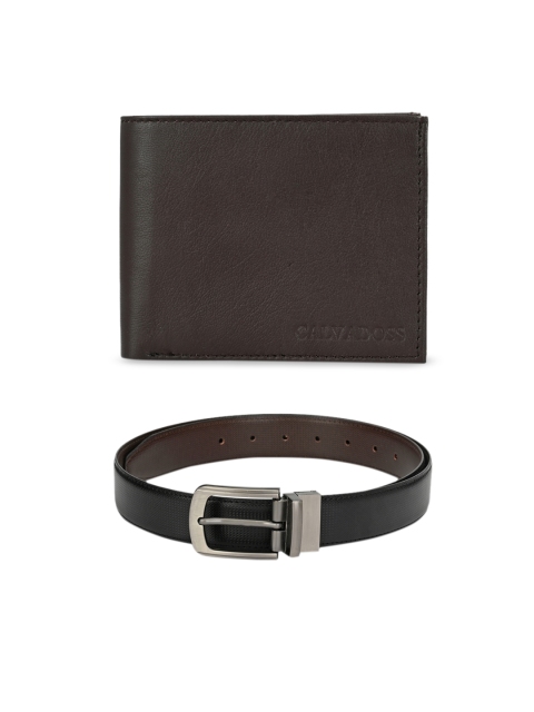 

Calvadoss Men Premium Belt & Wallet Gift Set, Black