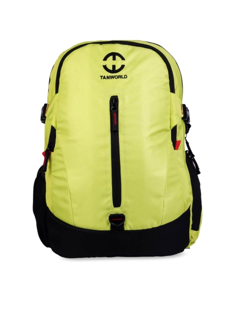

TAN WORLD Unisex Green Solid Laptop Backpack With Rain Cover
