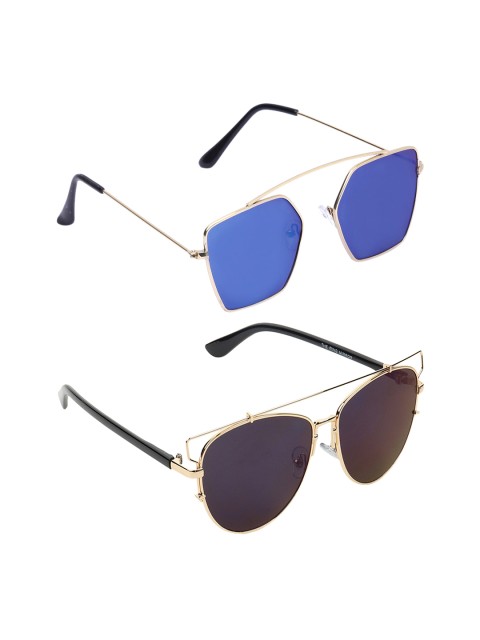 

EPICINK hob Unisex Pack Of 2 Square Sunglasses EPSG-7702407-2255704, Blue