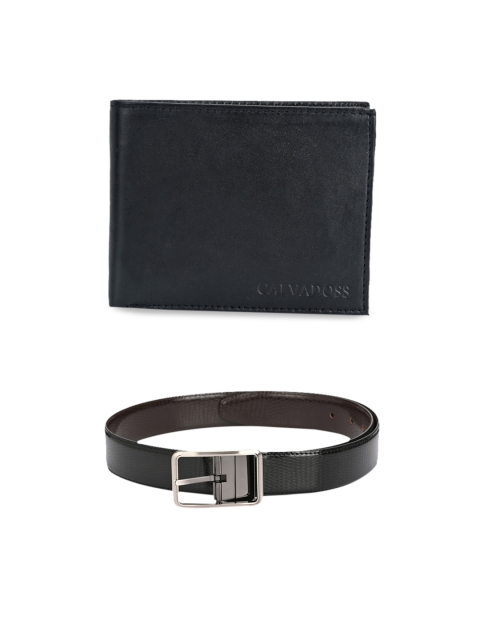 

Calvadoss Men Black & Brown Accessory Gift Set