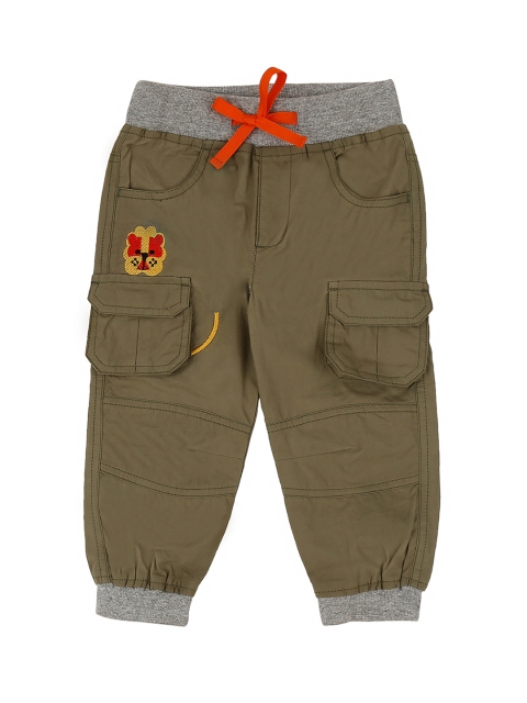 

Pantaloons Baby Boys Olive Green Regular Fit Solid Joggers