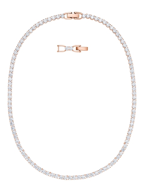 

Swarovski white Rose Gold-Plated Tennis Deluxe Necklace