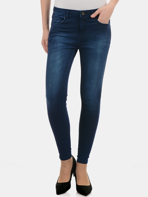 

Carrera Women Blue Skinny Fit Mid-Rise Clean Look Jeans