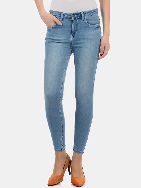 

Carrera Women Blue Skinny Fit Mid-Rise Clean Look Jeans