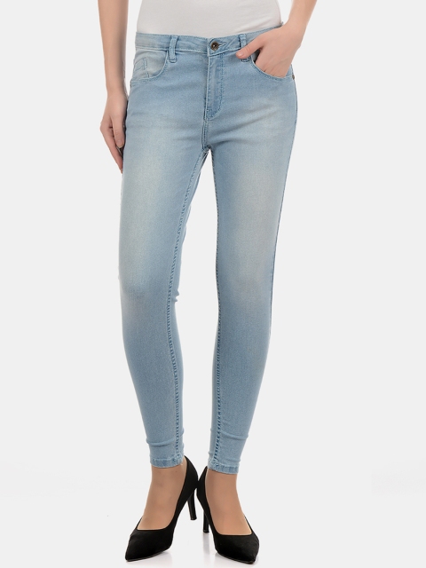 

Carrera Women Blue Skinny Fit Mid-Rise Clean Look Jeans