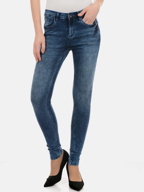 Carrera Women Blue Skinny Fit Mid-Rise Clean Look Jeans