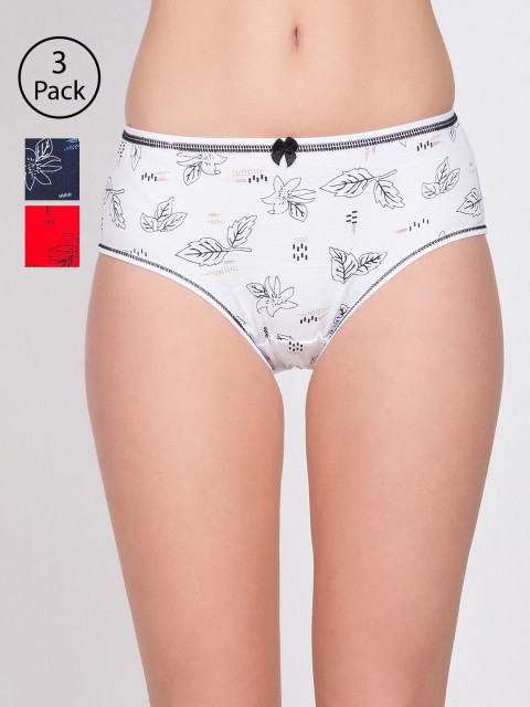 

Lady Lyka Women Pack Of 3 Printed Hipster Briefs CATER-PILAR-2, Blue