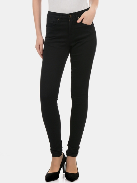 

Carrera Women Black Skinny Fit Mid-Rise Clean Look Jeans