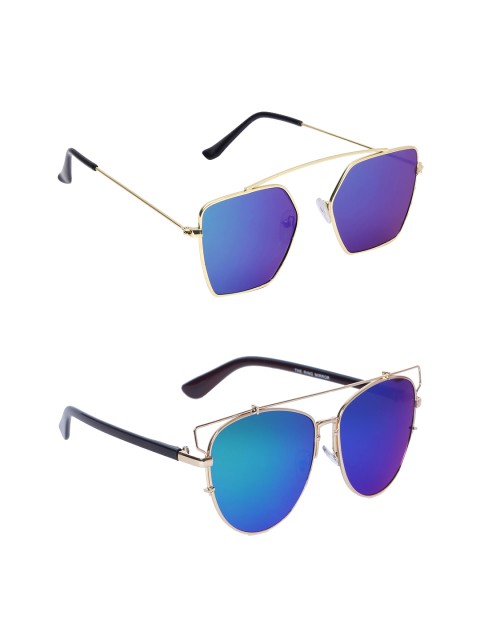 

EPICINK hob Unisex Pack Of 2 Square Sunglasses EPSG-7702405-2255705, Blue