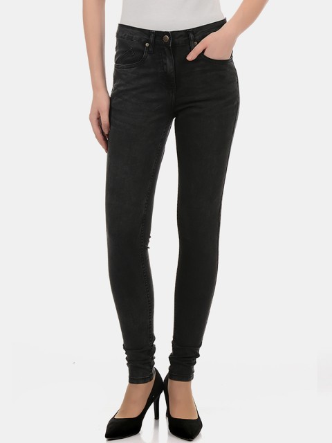 

Carrera Women Black Skinny Fit Mid-Rise Clean Look Jeans