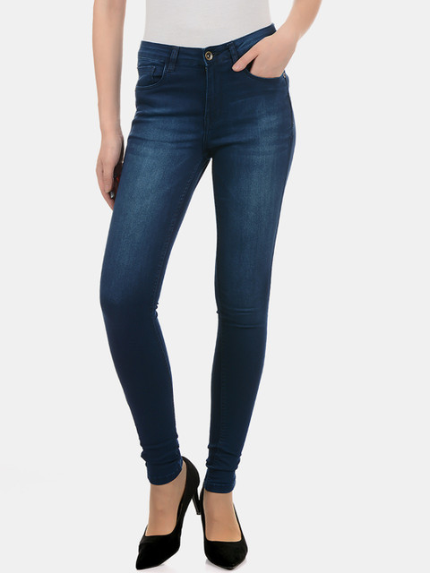 

Carrera Women Blue Skinny Fit Mid-Rise Clean Look Jeans