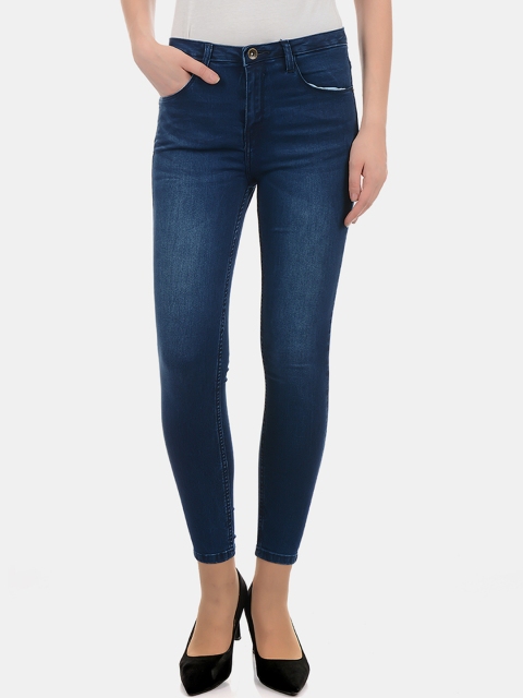

Carrera Women Blue Skinny Fit Mid-Rise Clean Look Jeans