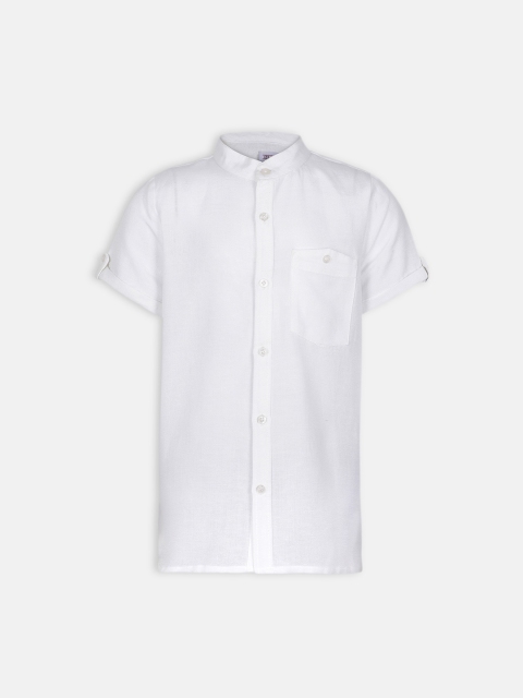 

Oxolloxo Boys White Comfort Regular Fit Solid Casual Shirt