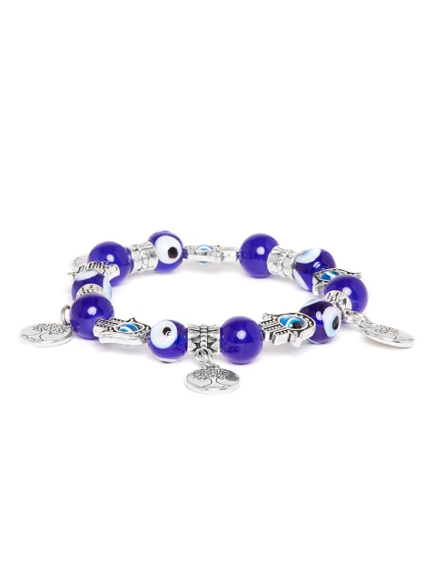 

ZeroKaata Blue & Silver-Toned Handcrafted Tree Charm Bracelet