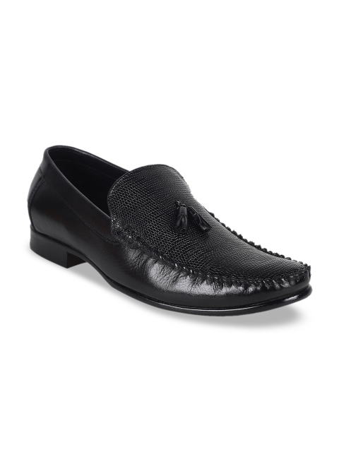 

Egoss Men Black Formal Leather Loafers