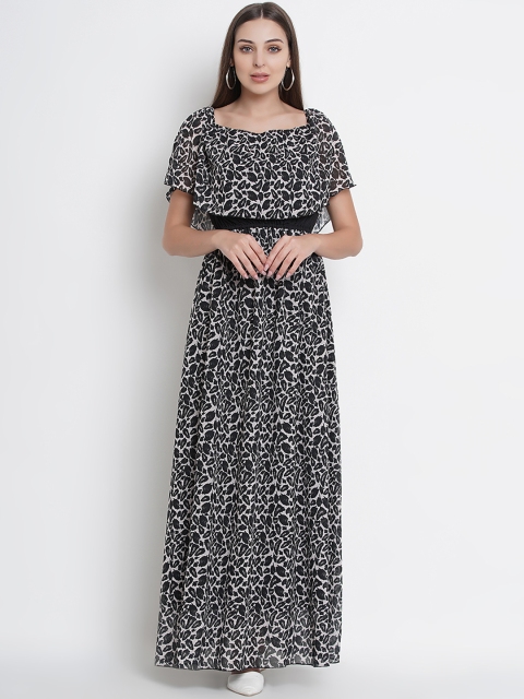 

Lady Stark Women Black & Grey Printed Maxi Dress