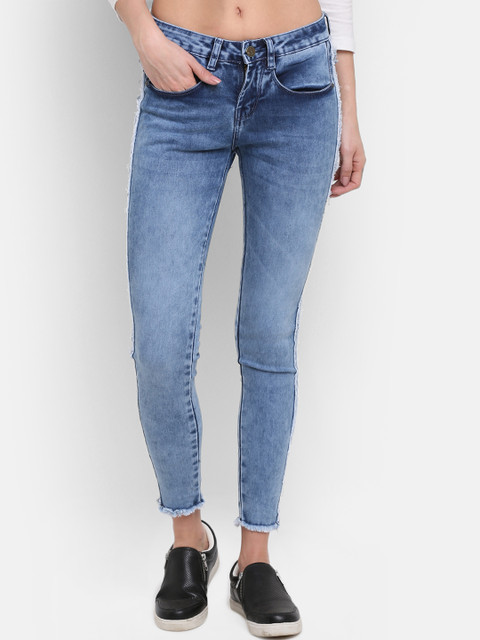 

ZHEIA Women Blue Skinny Fit Mid-Rise Clean Look Stretchable Jeans