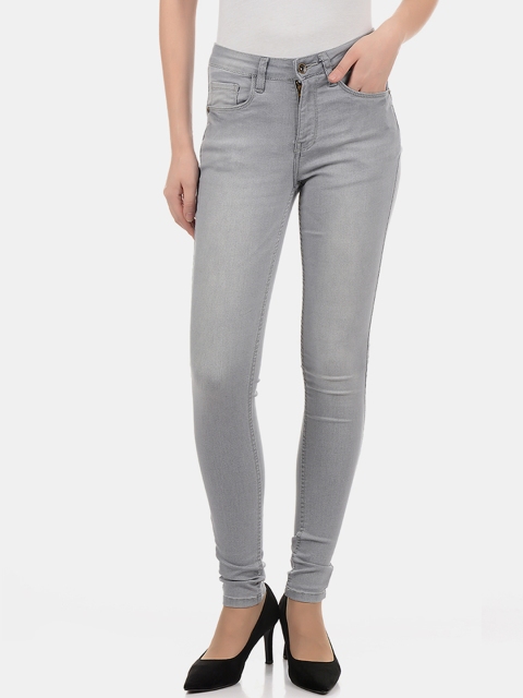 

Carrera Women Grey Skinny Fit Mid-Rise Clean Look Jeans