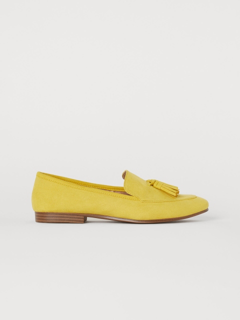 

H&M Women Yellow Tasselled loafers