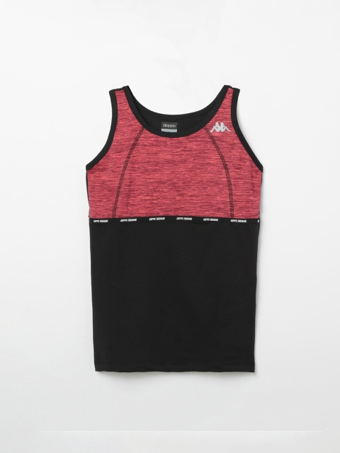 

Kappa Girls Black & Pink Colourblocked Top
