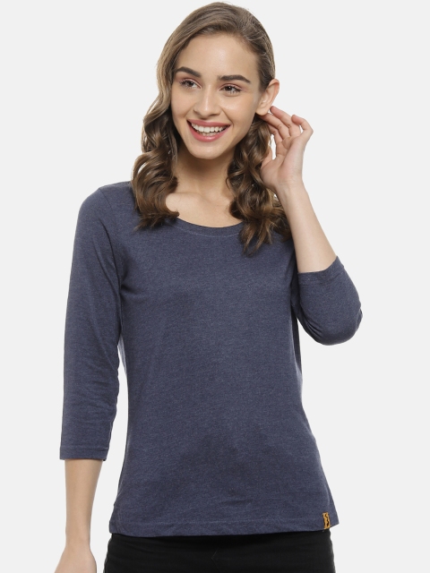

Campus Sutra Women Blue Solid Top