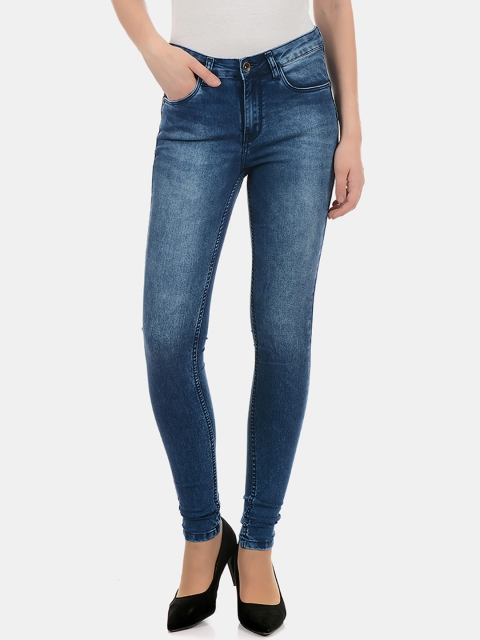 

Carrera Women Blue Skinny Fit Mid-Rise Clean Look Jeans