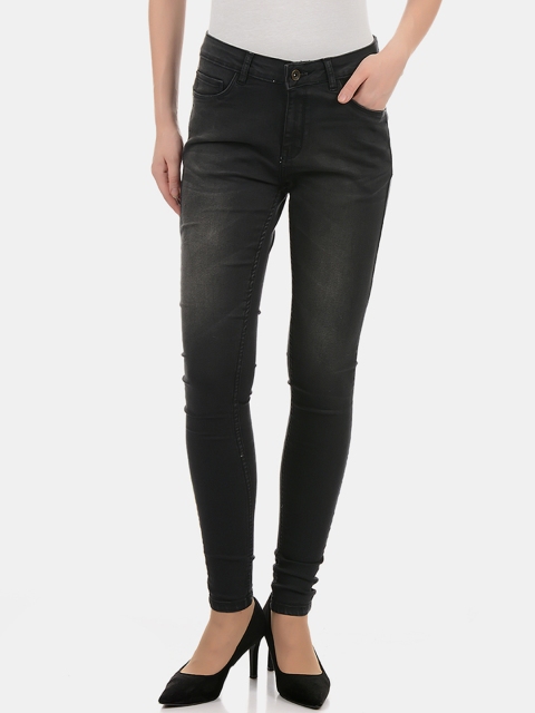 

Carrera Women Black Skinny Fit Mid-Rise Clean Look Stretchable Jeans