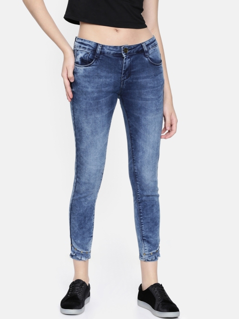 

ZHEIA Women Blue Skinny Fit Mid-Rise Clean Look Stretchable Jeans