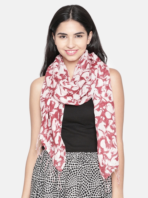 

Linen Club Women Maroon & Off-White Printed Stole