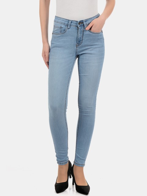 

Carrera Women Blue Skinny Fit Mid-Rise Clean Look Jeans