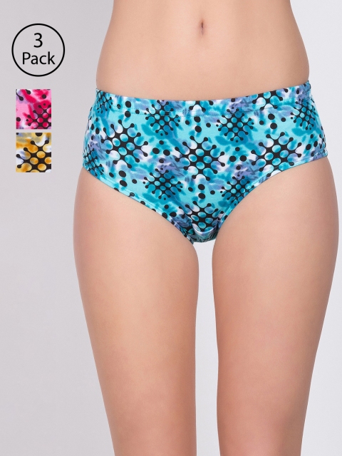 

Lady Lyka Women Pack of 3 Printed Briefs GINGER-30, Blue