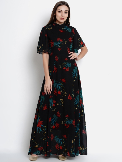 

Lady Stark Women Black & Red Printed Maxi Dress